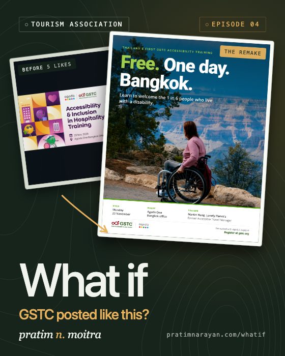 What if GSTC posted like this? The episode cover, with the brand's own post and the remake.